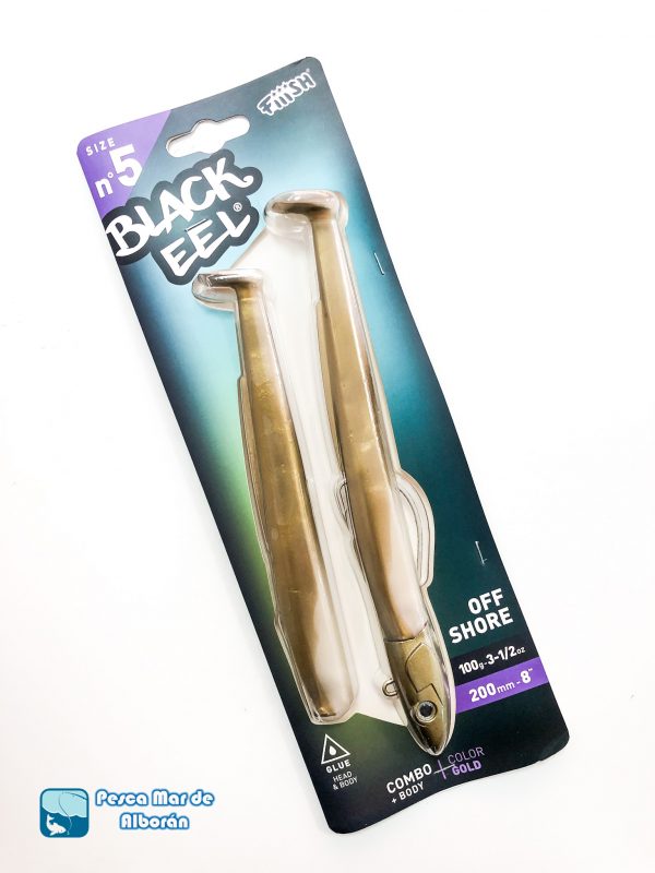 Fiiish Comobo + Body blck Eel Off Shore Nº5 100gr 200mm Color Gold