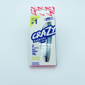 Fiiish Doble Combo Crazy Sand Eel Talla 100 10gr Pearl Green / Pearl Blue