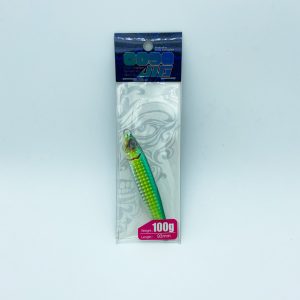 Coso Jig 100gr Color Verde  y lomo verde