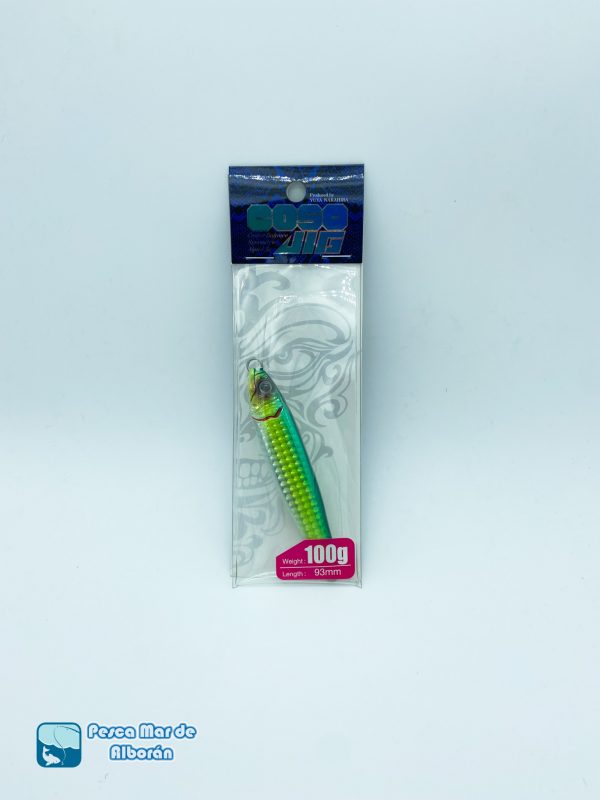 Coso Jig 100gr Color Verde  y lomo verde