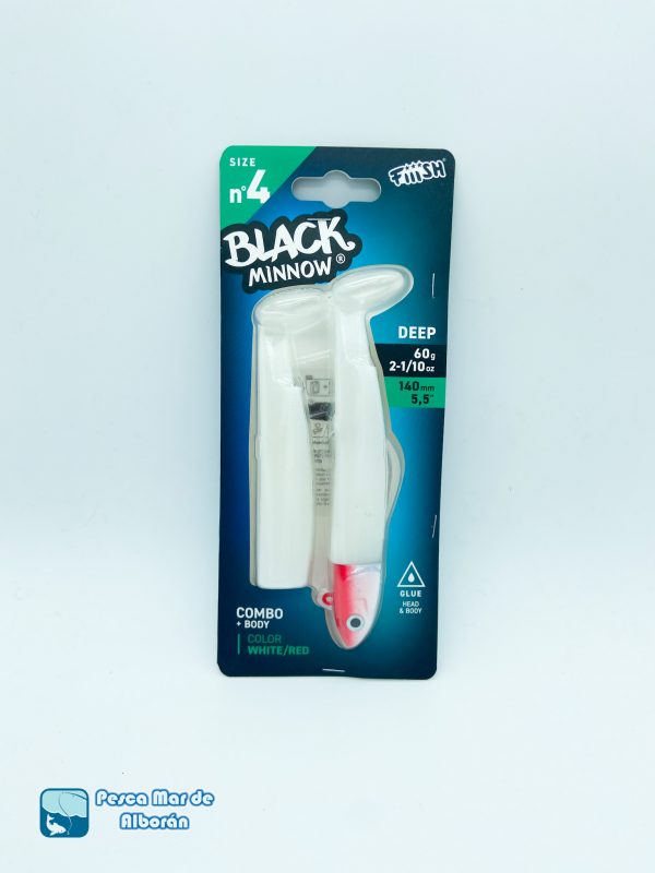 Fiiish Combo Black Minnow Nº4 Talla 140 60gr Color White Red Head