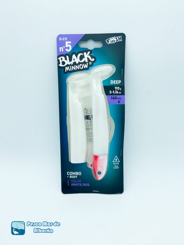Fiiish Combo Black Minnow Nº5 Talla 160 90gr Color White Red Head