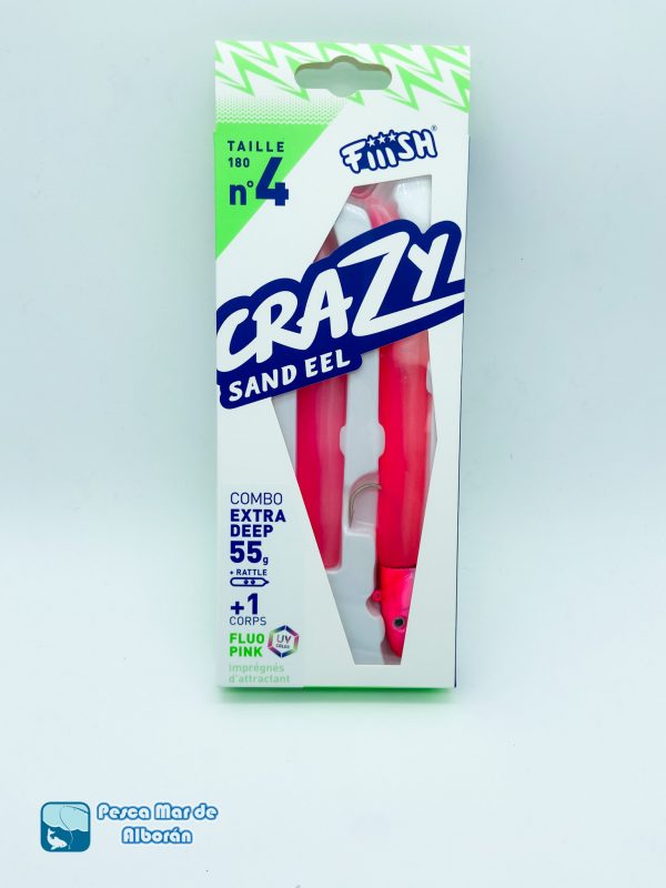 Fiiish Combo Crazy Sand Eel Nº4 Talla 180 55gr Color Fluo Pink