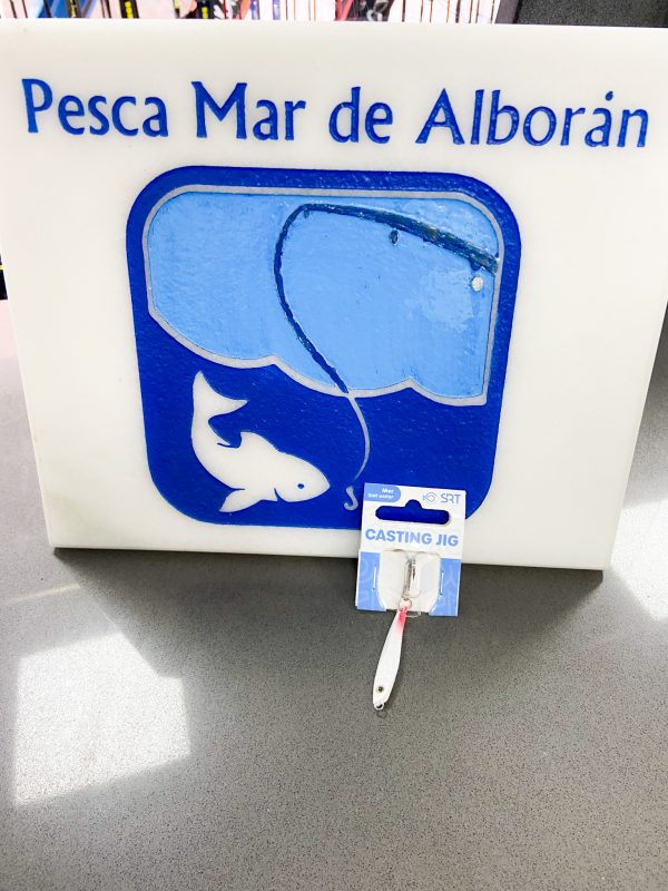 Casting Jig Srt 5gr Color Blanco Fluo y Rojo