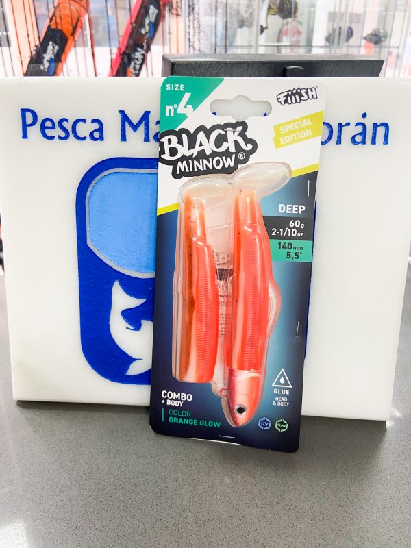 Black Minnow Combo Nº4 Talla 140 60gr Orange Glow