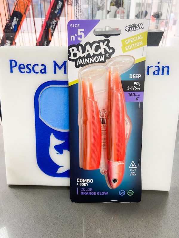 Black Minnow Combo Nº5 Talla 160 90gr Orange Glow