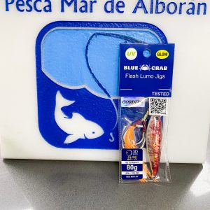 Blue Crab Jig Fat Glow 80 gr Color Red Mullet
